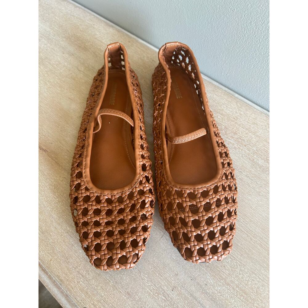 Cushionaire ballet woven brown spring flats , size 10 - Picture 2 of 5